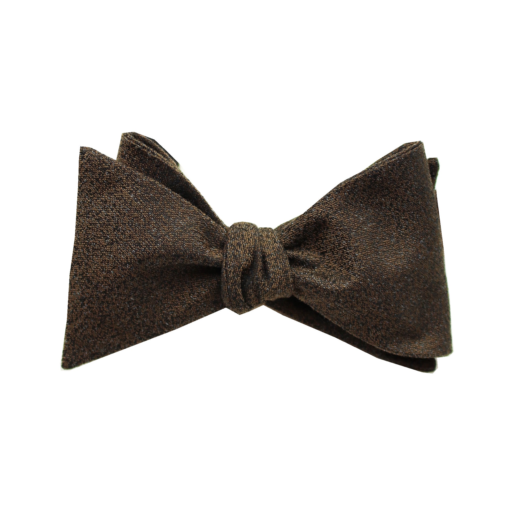 Brown Textured Self Tie Bow Tie