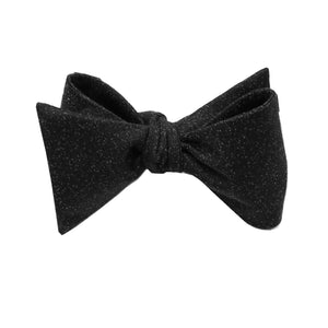 Black Textured Self Tie Bow Tie