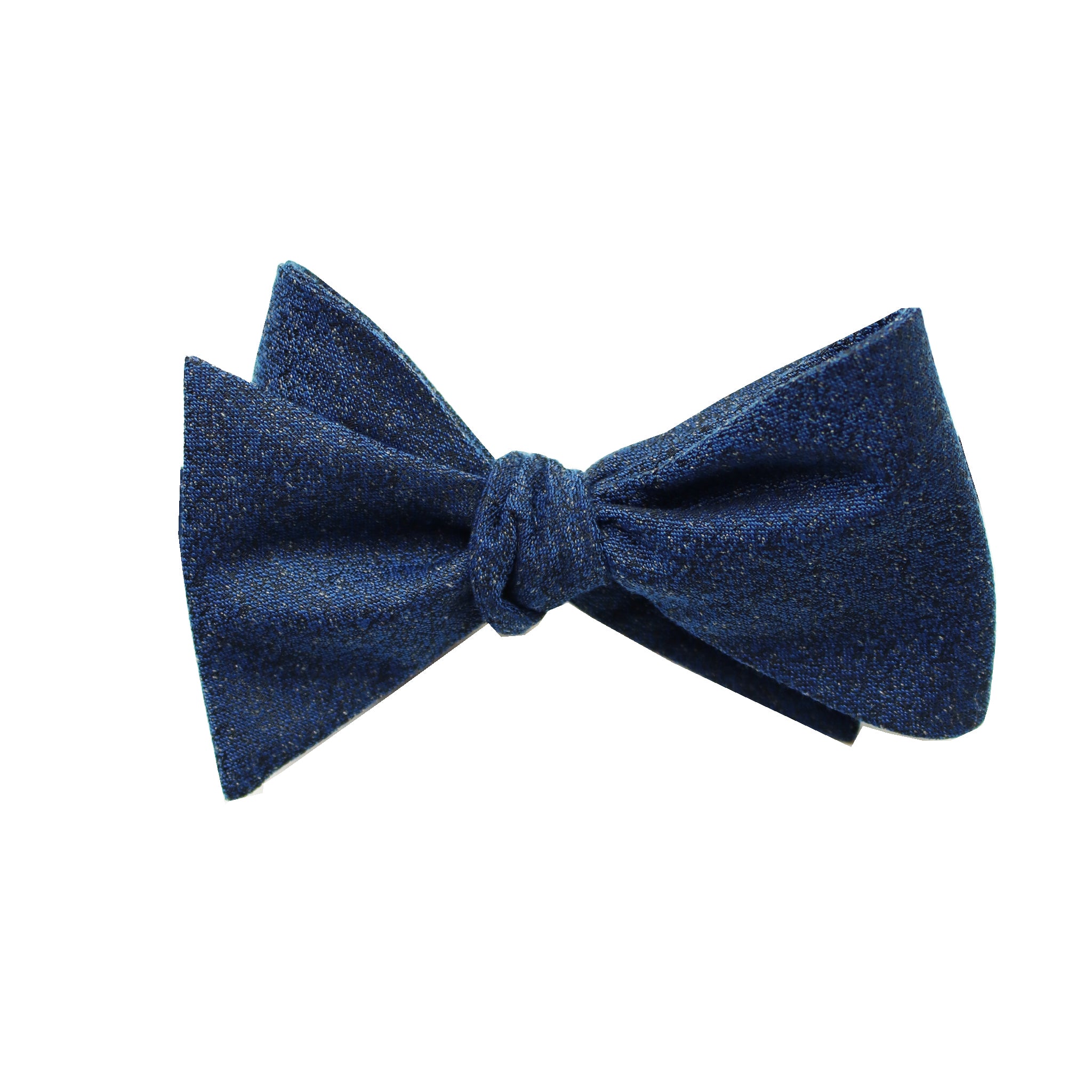 Dark Navy Textured Self Tie Bow Tie