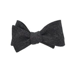 Charcoal Textured Self Tie Bow Tie