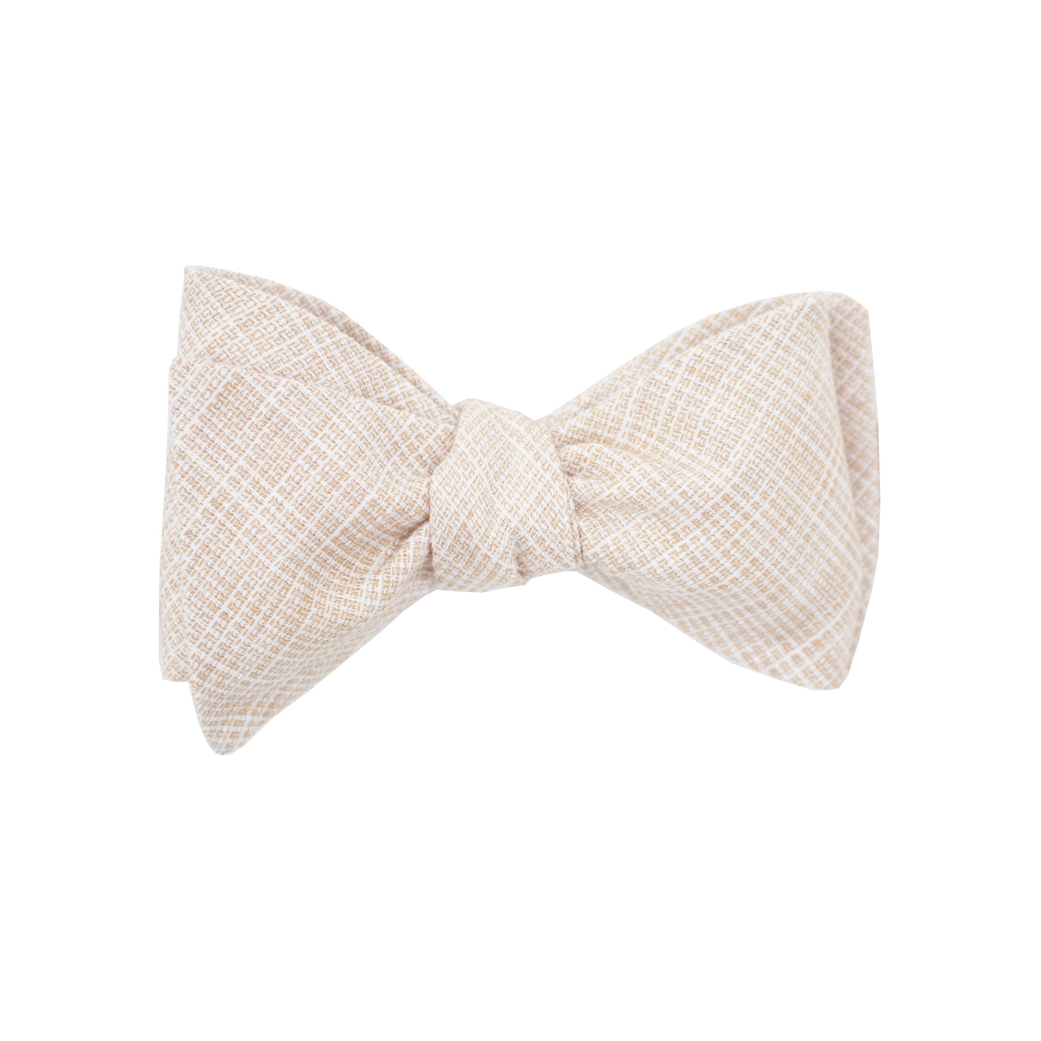 Beige Self Tie Bow Tie