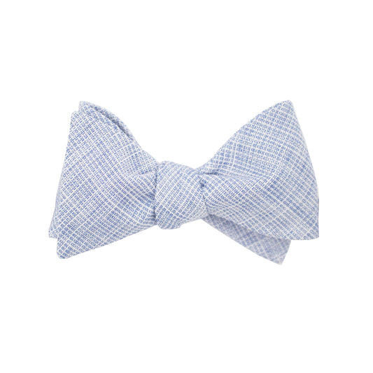 Sky Blue Self Tie Bow Tie