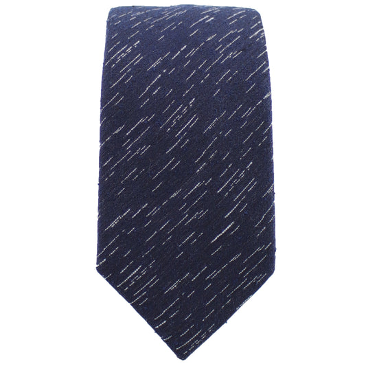 Navy Wool Textured Tie from DIBI