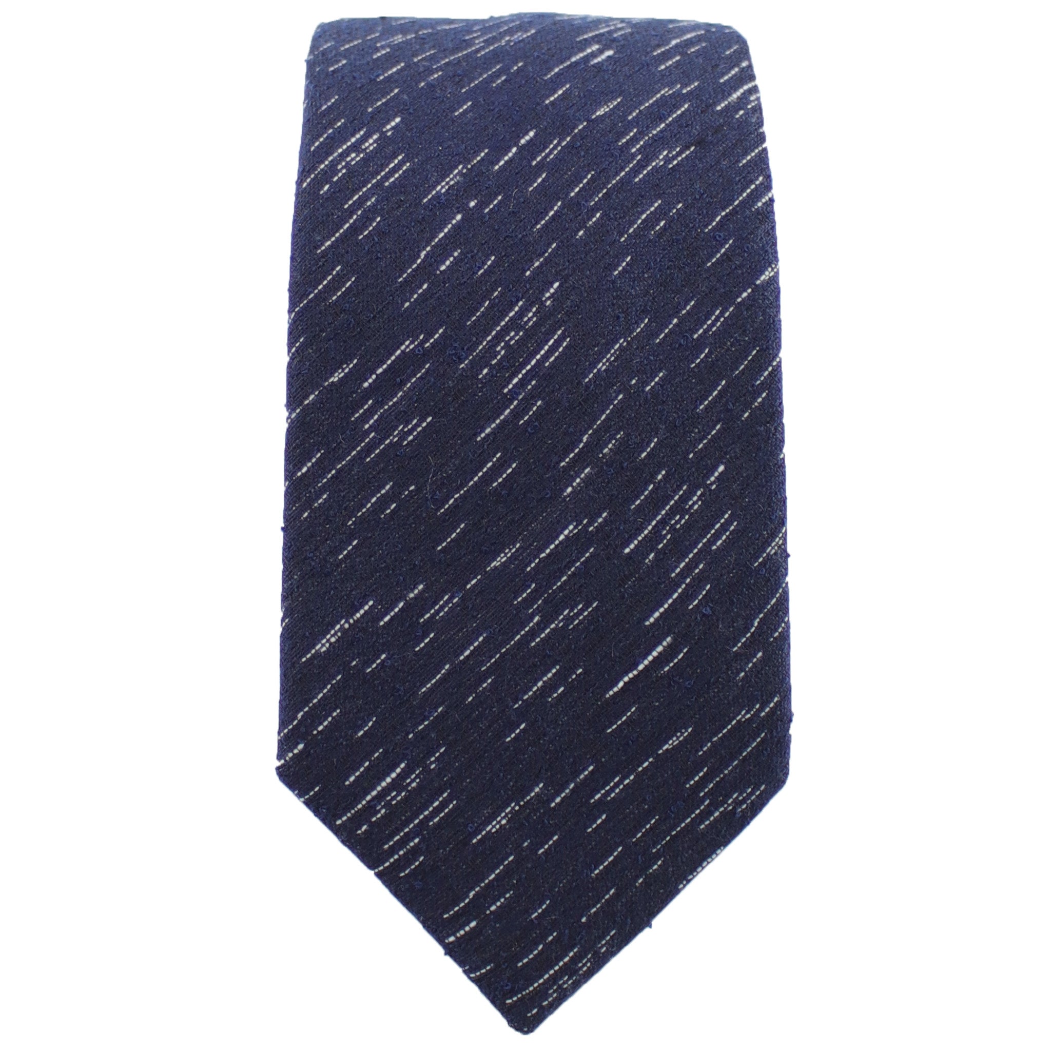 Navy Wool Textured Tie from DIBI