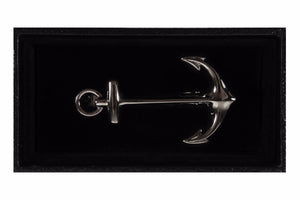 Gun Metal Black Anchor Tie Clip