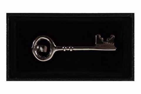 Gun Metal Black Key Tie Clip