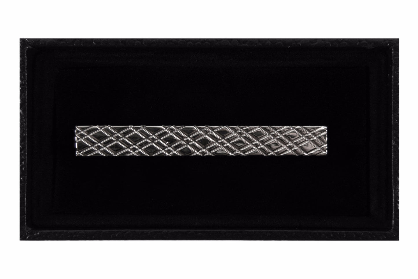 Silver Lattice Tie Clip