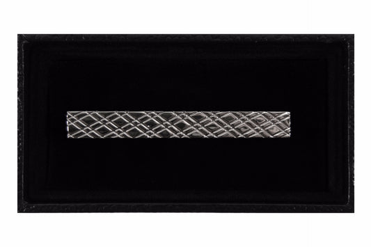 Silver Lattice Tie Clip
