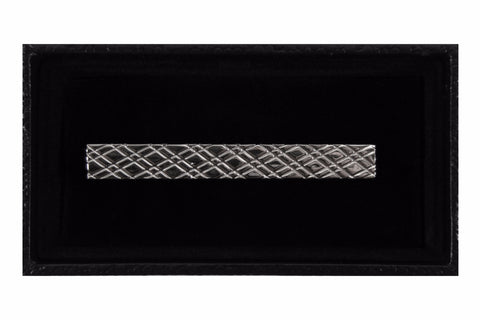 Silver Lattice Tie Clip