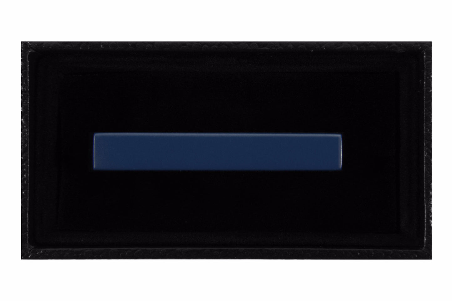 Solid Matte Steel Blue Tie Clip