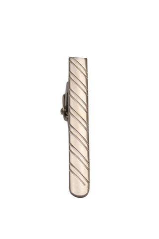Silver Pattern Tie Clip 5