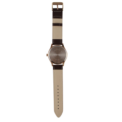 Rose Gold & Black Classic Timepiece
