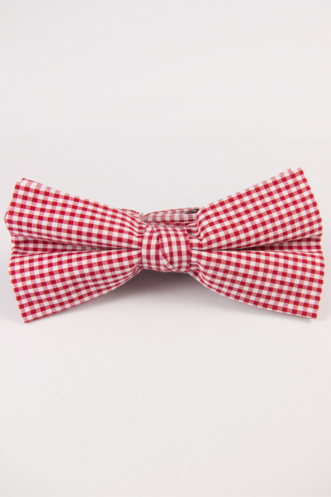 Red Gingham Bow Tie